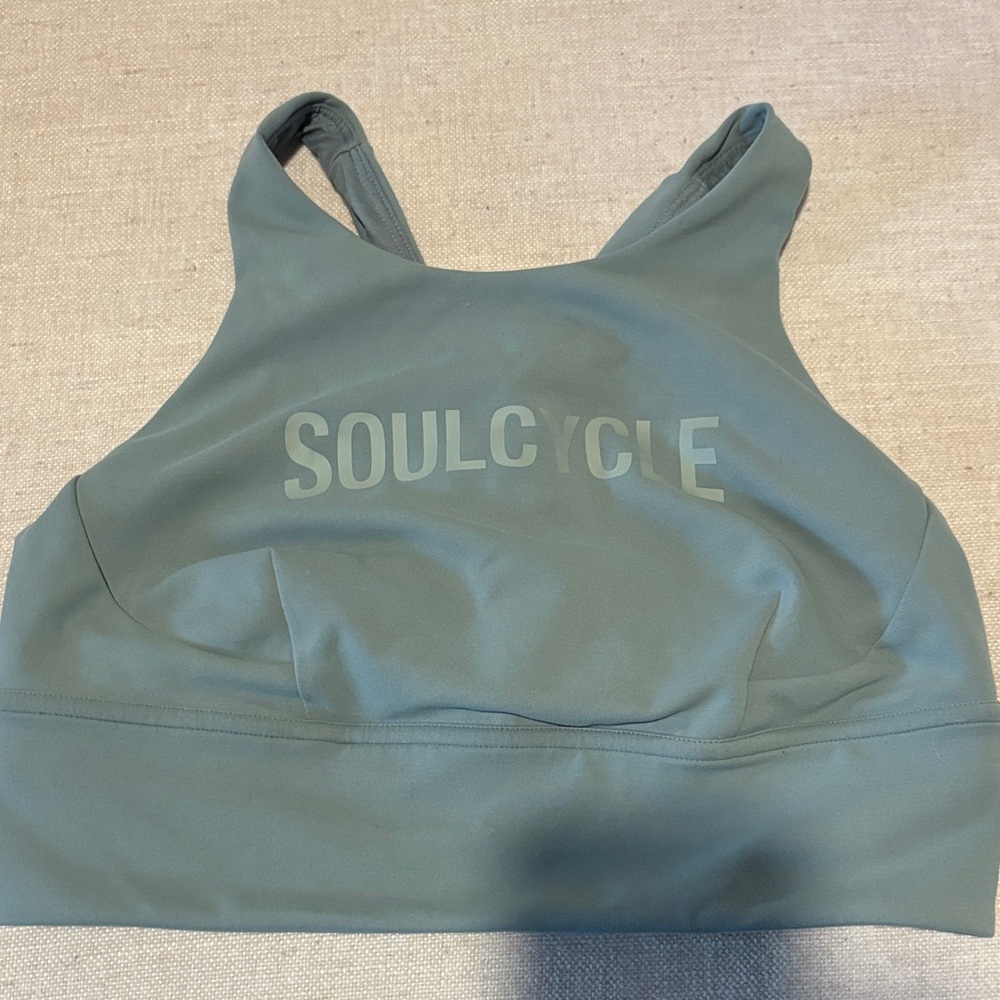 SoulCycle Women's High Neck Sports Bra - Olive